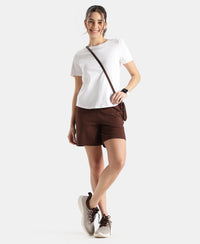 Super Combed Cotton Rich Regular Fit Shorts with Side Pockets - Chicory Coffee