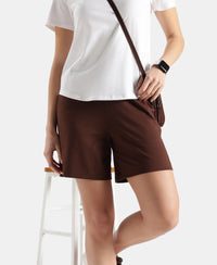 Super Combed Cotton Rich Regular Fit Shorts with Side Pockets - Chicory Coffee