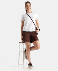Super Combed Cotton Rich Regular Fit Shorts with Side Pockets - Chicory Coffee