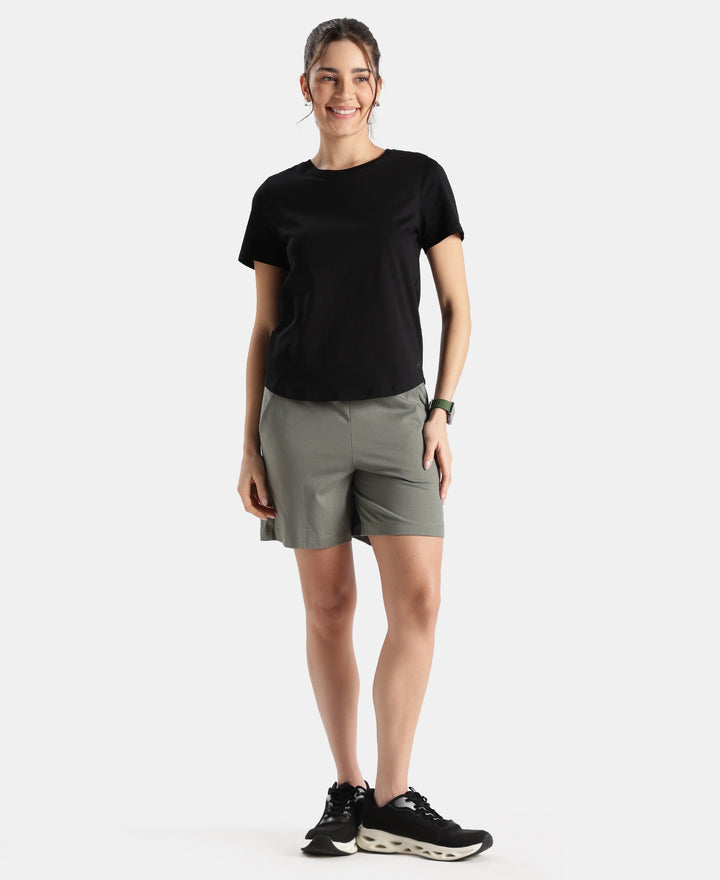 Super Combed Cotton Rich Regular Fit Shorts with Side Pockets - Castor Gray