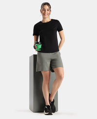 Super Combed Cotton Rich Regular Fit Shorts with Side Pockets - Castor Gray