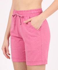 Super Combed Cotton Rich Regular Fit Shorts with Side Pockets - Ibis Rose Melange