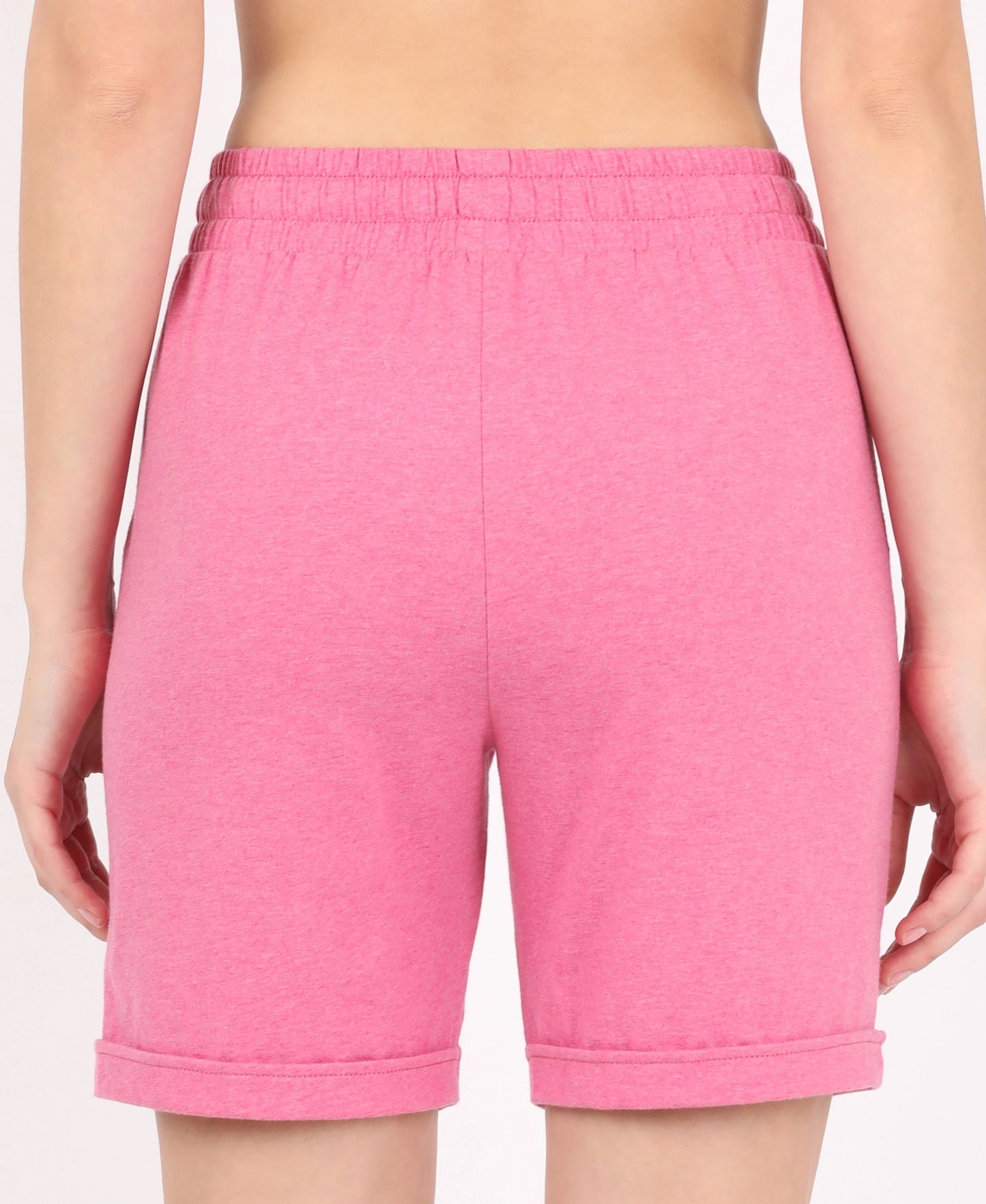 Super Combed Cotton Rich Regular Fit Shorts with Side Pockets - Ibis Rose Melange