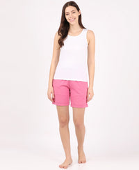 Super Combed Cotton Rich Regular Fit Shorts with Side Pockets - Ibis Rose Melange