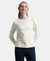 Super Combed Cotton Rich French Terry Fabric Solid Sweatshirt with Raglan Sleeve Styling - Cannoli Cream