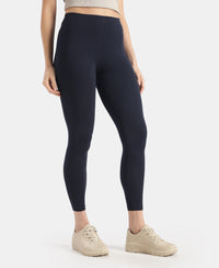 Super Combed Cotton Elastane Stretch Leggings with Ultrasoft Waistband - Cosmic Sapphire
