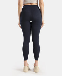 Super Combed Cotton Elastane Stretch Leggings with Ultrasoft Waistband - Cosmic Sapphire