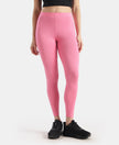 Super Combed Cotton Elastane Stretch Leggings with Ultrasoft Waistband - Pink Carnation