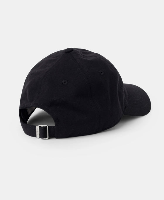 Microfiber Blend Solid Cap with Adjustable Back Closure - Black