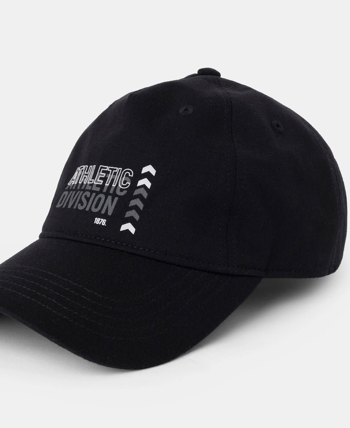 Microfiber Blend Solid Cap with Adjustable Back Closure - Black