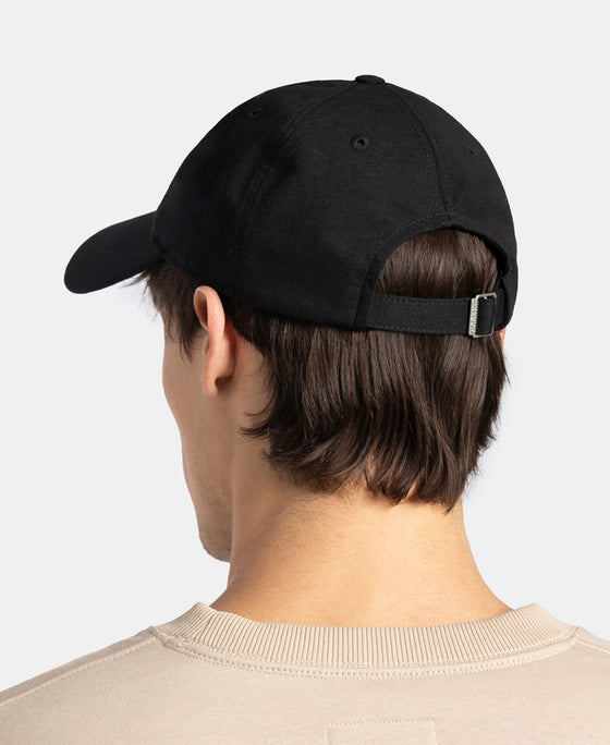 Microfiber Blend Solid Cap with Adjustable Back Closure - Black