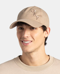 Microfiber Blend Solid Cap with Adjustable Back Closure - Desert Taupe