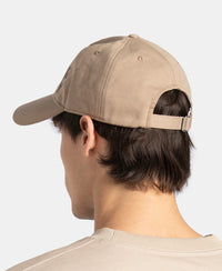 Microfiber Blend Solid Cap with Adjustable Back Closure - Desert Taupe