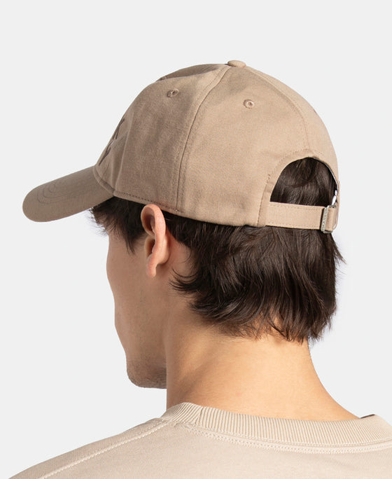 Microfiber Blend Solid Cap with Adjustable Back Closure - Desert Taupe
