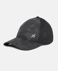 Polyester Printed Cap with Adjustable Back Closure and StayDry Technology - Black