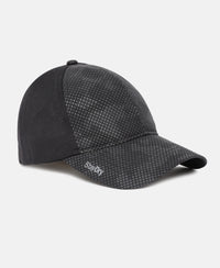 Polyester Printed Cap with Adjustable Back Closure and StayDry Technology - Black