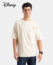 Disney Mickey Mouse Super Combed Cotton Rich Graphic Printed Oversized T-Shirt - Almond Milk