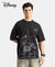 Disney Mickey Mouse Super Combed Cotton Rich Graphic Printed Oversized T-Shirt - Black