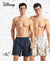 Disney Mickey Mouse Super Combed Mercerized Cotton Woven Printed Boxer Shorts with Side Pockets - Almond Milk & Navy (Pack of 2)