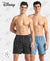 Disney Mickey Mouse Super Combed Mercerized Cotton Woven Printed Boxer Shorts with Side Pockets - Blue Heaven & Black (Pack of 2)
