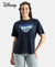 Disney Stitch Super Combed Cotton Rich Oversized Fit Printed T-Shirt - Navy