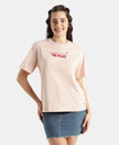 Disney Minnie Mouse Super Combed Cotton Rich Oversized Fit Printed T-Shirt - Cameo Rose