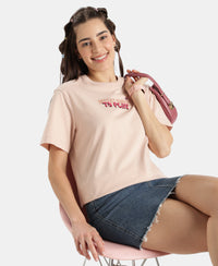 Disney Minnie Mouse Super Combed Cotton Rich Oversized Fit Printed T-Shirt - Cameo Rose