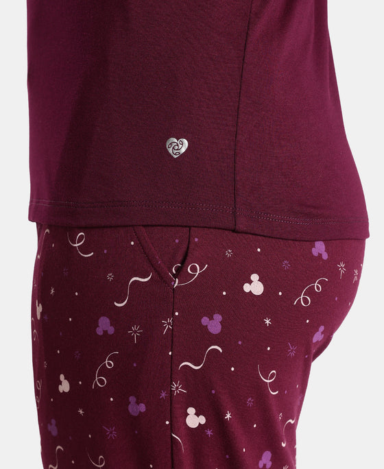 Disney Bambi TENCEL™ Micro Modal Cotton Regular Fit T-Shirt and Pyjama Set - J Raisin