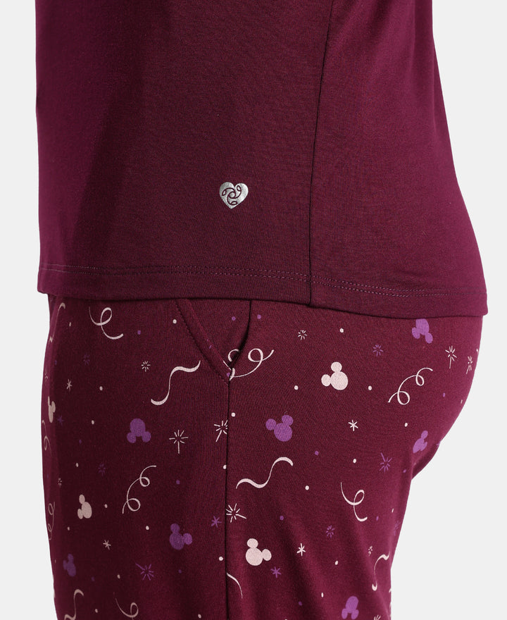 Disney Bambi TENCEL™ Micro Modal Cotton Regular Fit T-Shirt and Pyjama Set - J Raisin