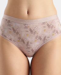 Disney Mickey & Friends High Coverage Super Combed Cotton Elastane Stretch Mid Waist Hipster - Candlelight Peach, Mocha & Black (Pack of 3)