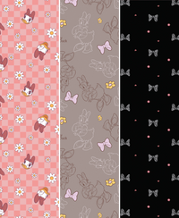Disney Mickey & Friends High Coverage Super Combed Cotton Elastane Stretch Mid Waist Hipster - Candlelight Peach, Mocha & Black (Pack of 3)