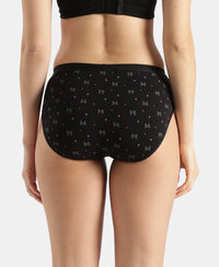 Disney Mickey & Friends High Coverage Super Combed Cotton Elastane Stretch Mid Waist Hipster - Candlelight Peach, Mocha & Black (Pack of 3)