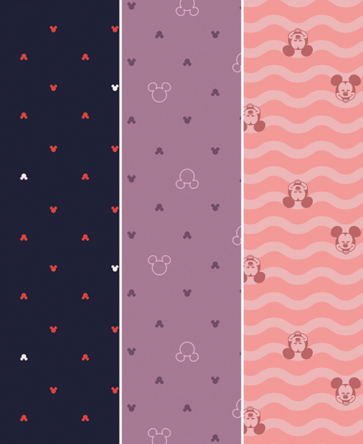 Disney Mickey & Friends High Coverage Super Combed Cotton Elastane Stretch Mid Waist Hipster - Valerian, Candlelight Peach & Classic Navy (Pack of 3)