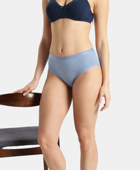 Disney Mickey & Friends High Coverage Super Combed Cotton Elastane Stretch Mid Waist Hipster - Mocha, High Rose & Ashleigh Blue (Pack of 3)