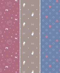 Disney Mickey & Friends High Coverage Super Combed Cotton Elastane Stretch Mid Waist Hipster - Mocha, High Rose & Ashleigh Blue (Pack of 3)