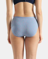 Disney Mickey & Friends High Coverage Super Combed Cotton Elastane Stretch Mid Waist Hipster - Mocha, High Rose & Ashleigh Blue (Pack of 3)