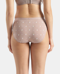 Disney Mickey & Friends High Coverage Super Combed Cotton Elastane Stretch Mid Waist Hipster - Mocha, High Rose & Ashleigh Blue (Pack of 3)