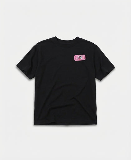 Disney Girl's Super Combed Cotton Graphic Printed T-Shirt - Black