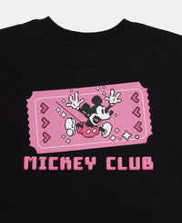 Disney Girl's Super Combed Cotton Graphic Printed T-Shirt - Black