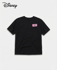 Disney Girl's Super Combed Cotton Graphic Printed T-Shirt - Black
