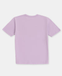 Disney Princess Collection Girl's Super Combed Cotton Short Sleeve T-Shirt and Pyjama Set - Lavendula