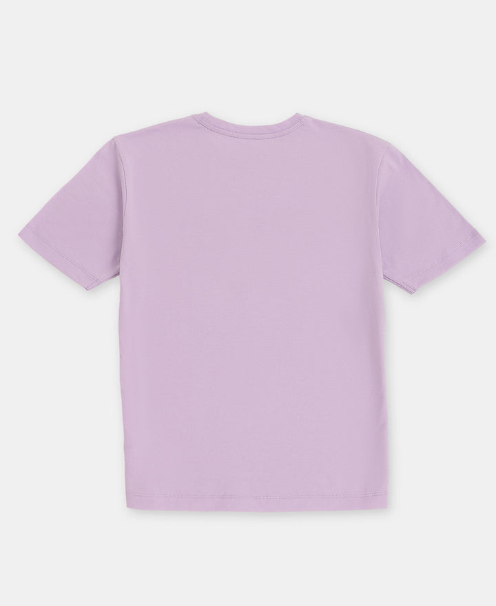 Disney Princess Collection Girl's Super Combed Cotton Short Sleeve T-Shirt and Pyjama Set - Lavendula