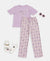 Disney Princess Collection Girl's Super Combed Cotton Short Sleeve T-Shirt and Pyjama Set - Lavendula