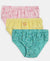 Disney Princess Collection Super Combed Cotton Printed Panty with Concealed Waistband - Fairy Tale, Lemon Meringue & Aqua Sky (Pack of 3)