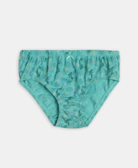 Disney Princess Collection Super Combed Cotton Printed Panty with Concealed Waistband - Fairy Tale, Lemon Meringue & Aqua Sky (Pack of 3)