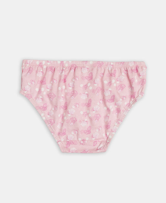 Disney Princess Collection Super Combed Cotton Printed Panty with Concealed Waistband - Fairy Tale, Lemon Meringue & Aqua Sky (Pack of 3)