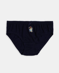 Disney Princess Collection Super Combed Cotton Printed Panty with Concealed Waistband - Skyway, Imperial Blue & Wild Rose (Pack of 3)
