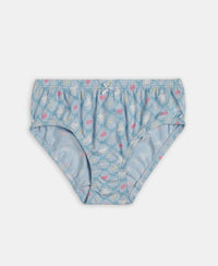 Disney Princess Collection Super Combed Cotton Printed Panty with Concealed Waistband - Skyway, Imperial Blue & Wild Rose (Pack of 3)