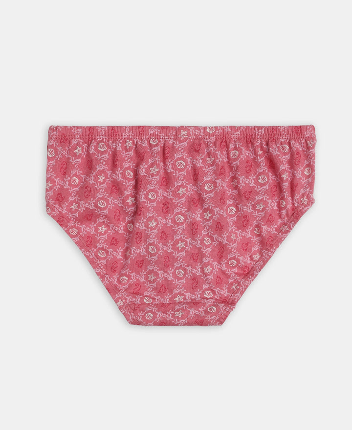 Disney Princess Collection Super Combed Cotton Printed Panty with Concealed Waistband - Skyway, Imperial Blue & Wild Rose (Pack of 3)
