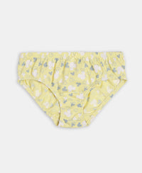 Disney Mickey Mouse Super Combed Cotton Printed Panty with Concealed Waistband - Lemon Meringue, Skyway & Fairy Tale (Pack of 3)
